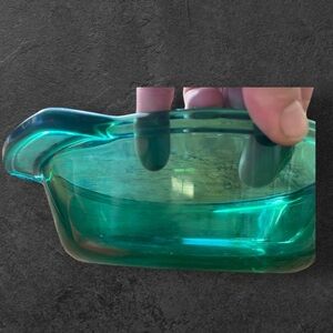 Anchor norware with handles no lid green glass casserole dish